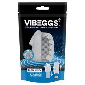   VIBEGGS - Blow Misty - Mânecă vibratoare pentru masturbare - Albă