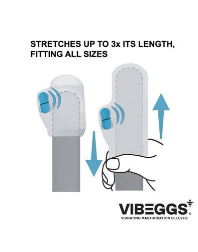 VIBEGGS - Ribs Delight - Mânecă vibrantă pentru masturbare - Albă